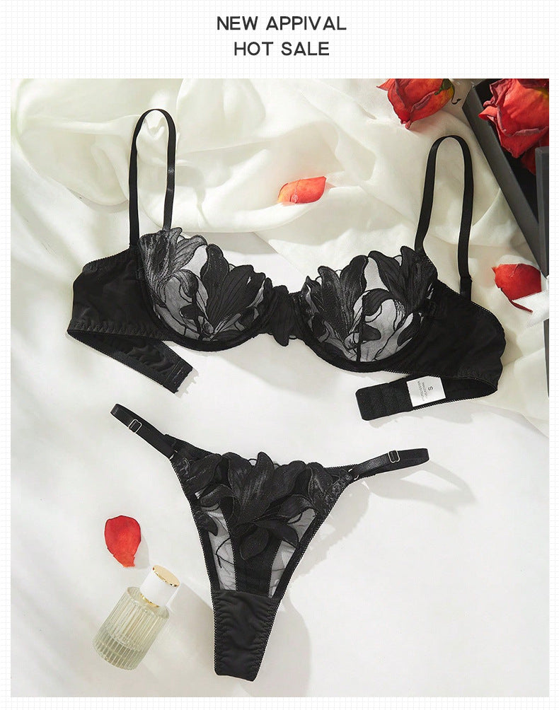 Flora – Sheer Lace Role-Play Lingerie Set (S–XL)