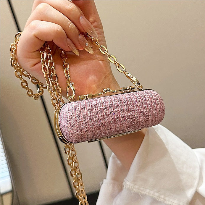 FLORA LUX (Flora) – Mini Diamond Lipstick Crossbody Bag