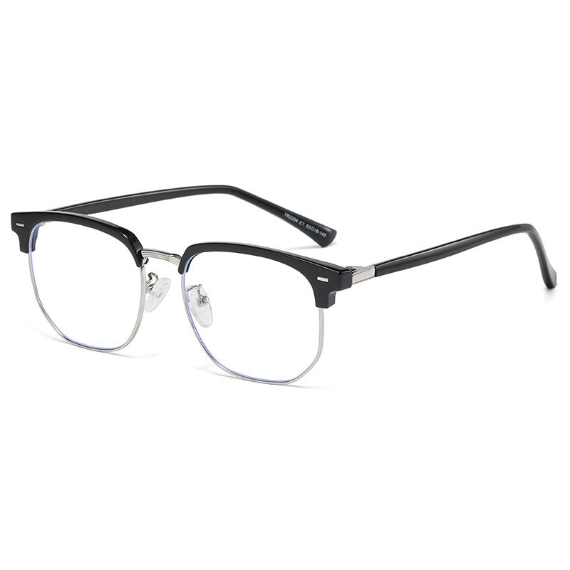 Hermes Retro Half-Rim Blue-Light Prescription Glasses