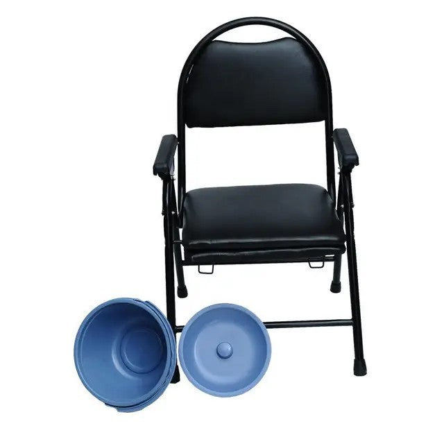 Foldable Portable Toilet Chair – Elderly & Disability Support Seat