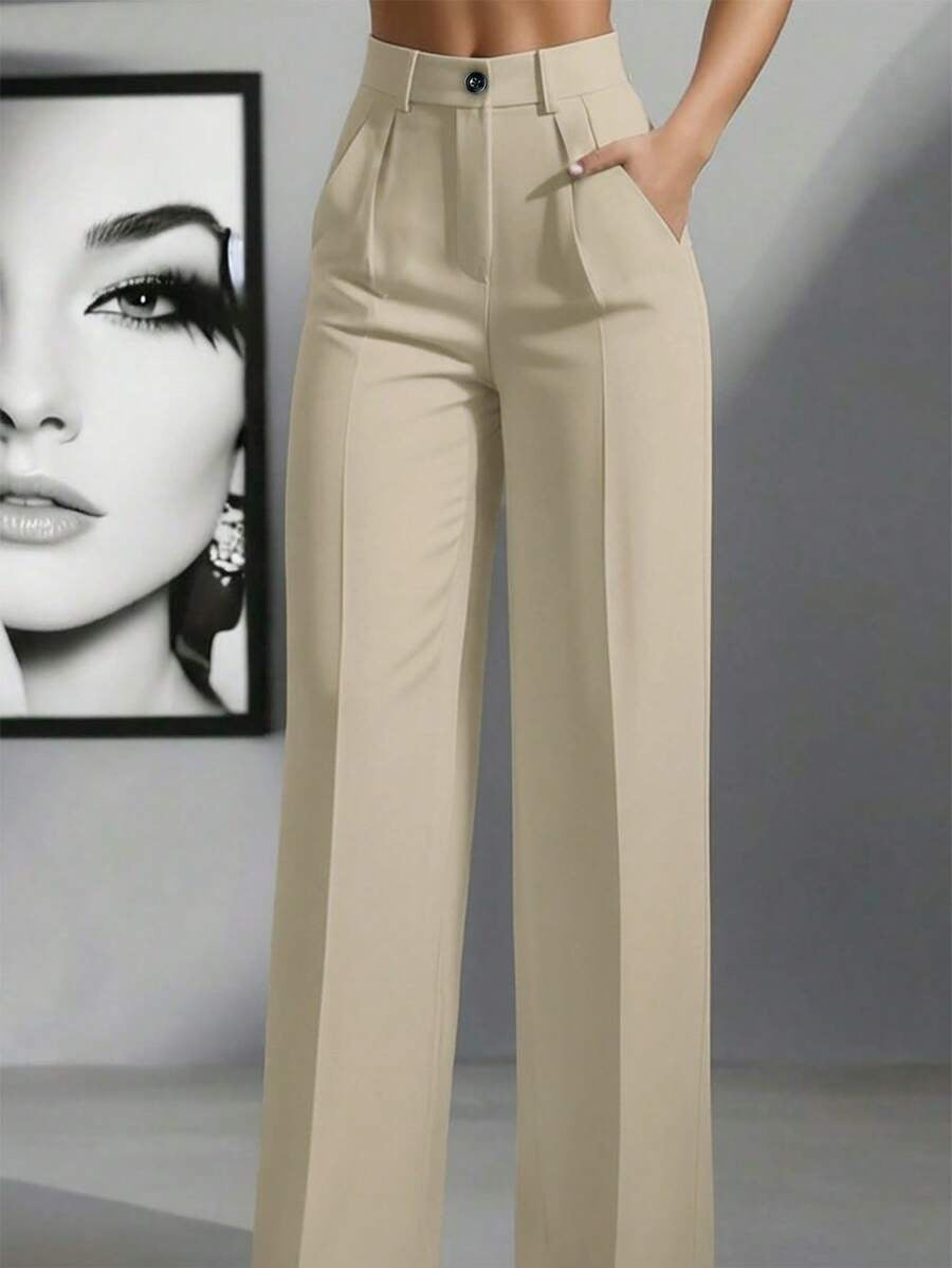 Loyala High-Waist Pleated Elegance Trousers
