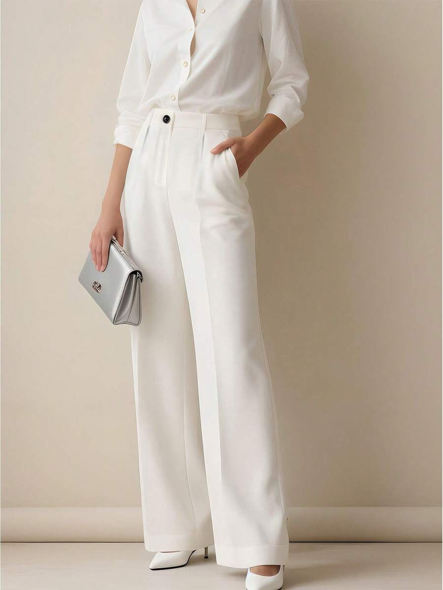 Loyala High-Waist Pleated Elegance Trousers