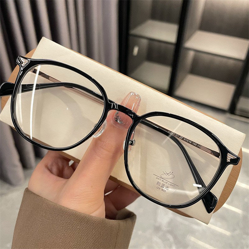 Rhea Retro Oval Blue-Light Prescription Glasses