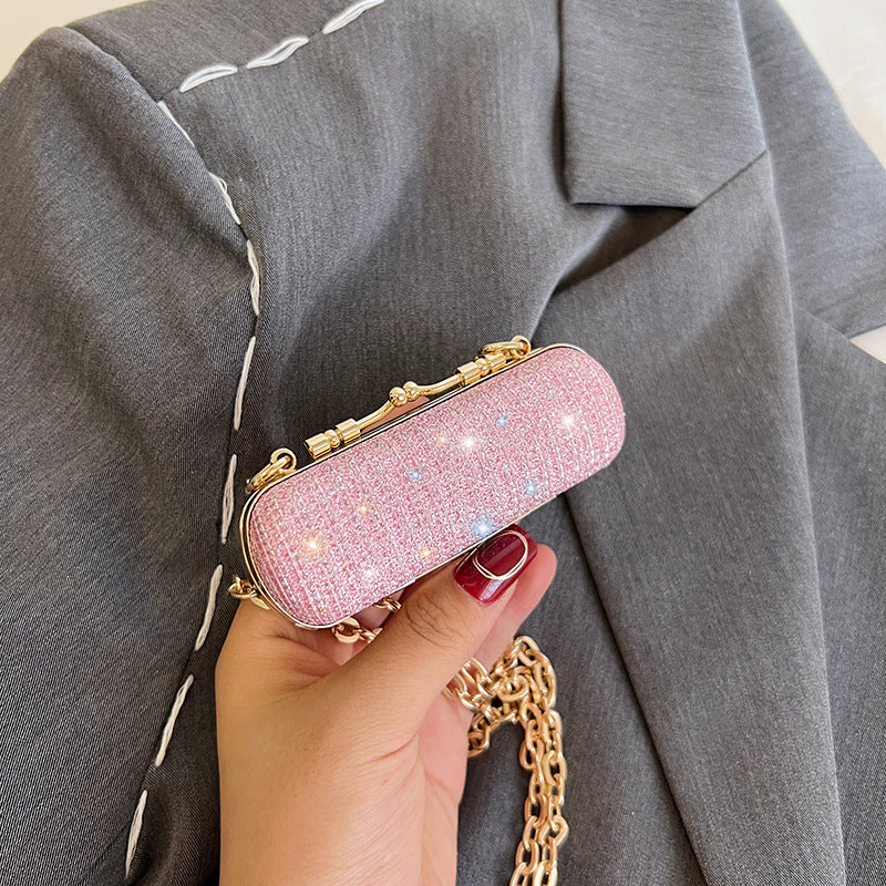 FLORA LUX (Flora) – Mini Diamond Lipstick Crossbody Bag