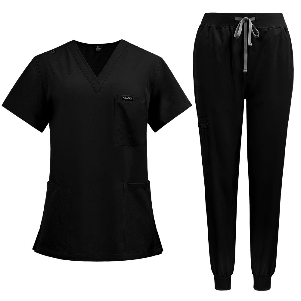 Nianqing ProCare Unisex Medical Scrub Suit – Breathable V-Neck Set
