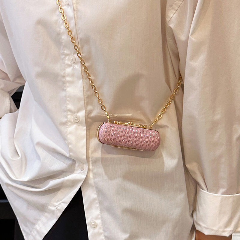 FLORA LUX (Flora) – Mini Diamond Lipstick Crossbody Bag