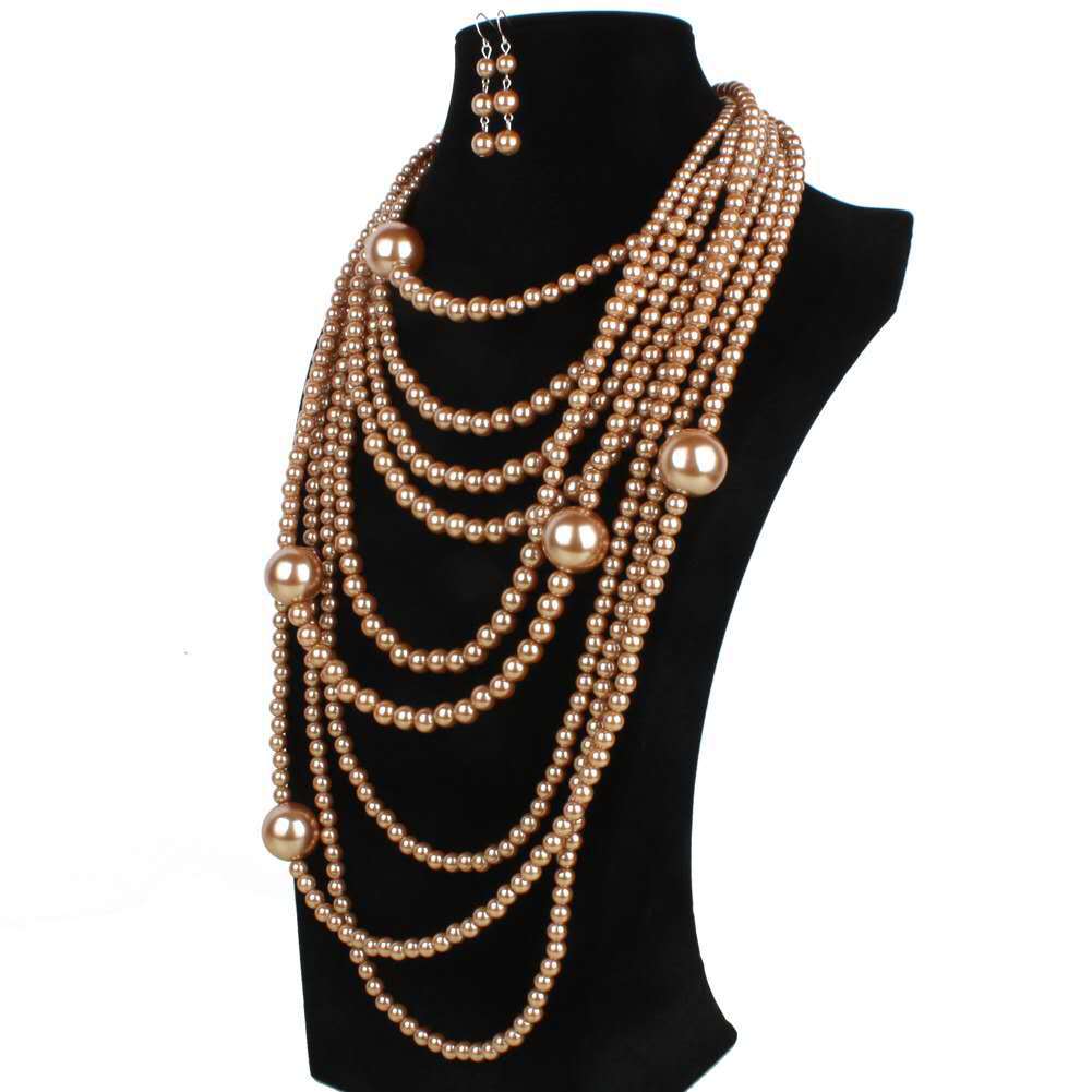 Iduna Cascade Pearl Body Chain Set