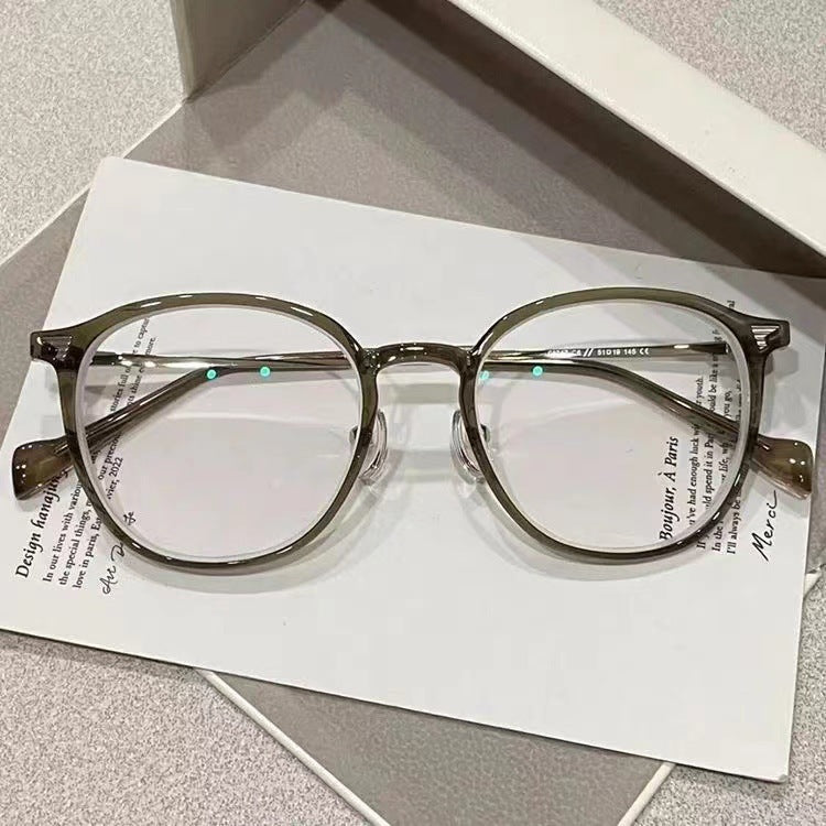 Rhea Retro Oval Blue-Light Prescription Glasses