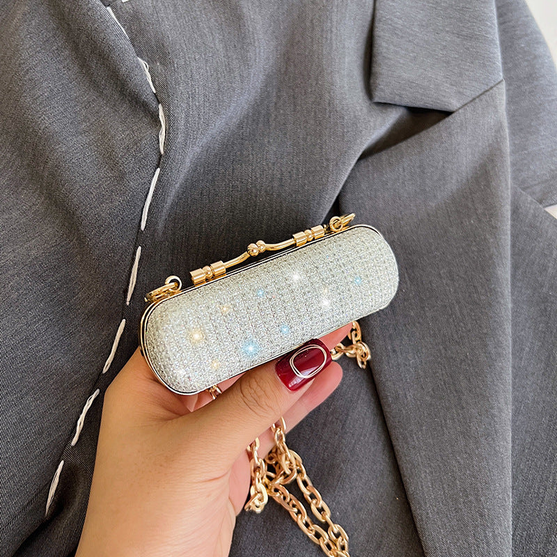 FLORA LUX (Flora) – Mini Diamond Lipstick Crossbody Bag