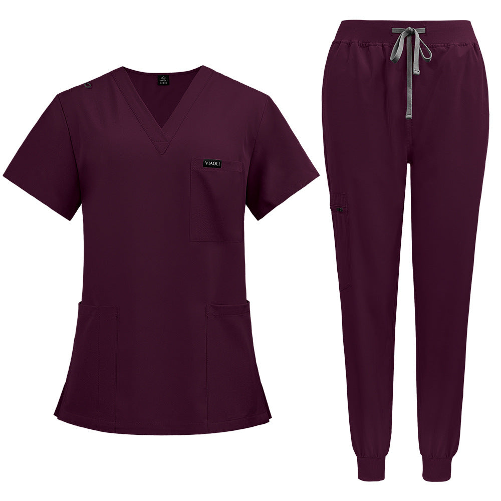 Nianqing ProCare Unisex Medical Scrub Suit – Breathable V-Neck Set