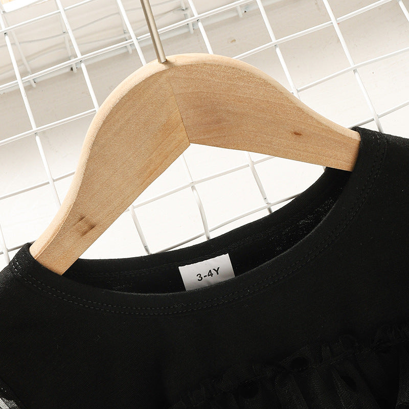 Little Night Petal Polka Dot Lace Princess Dress