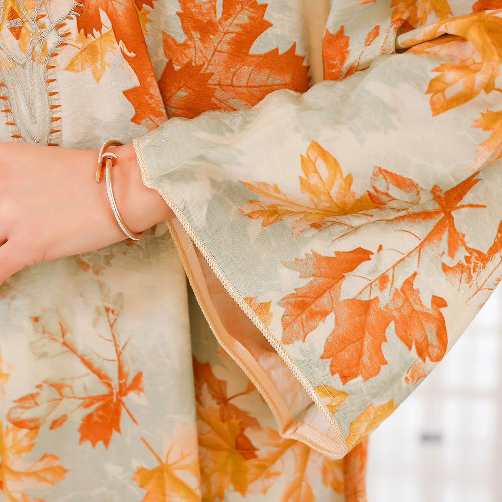 Vesta Embroidered Flowing Robe Dress — Middle Eastern Inspired Summer Abaya