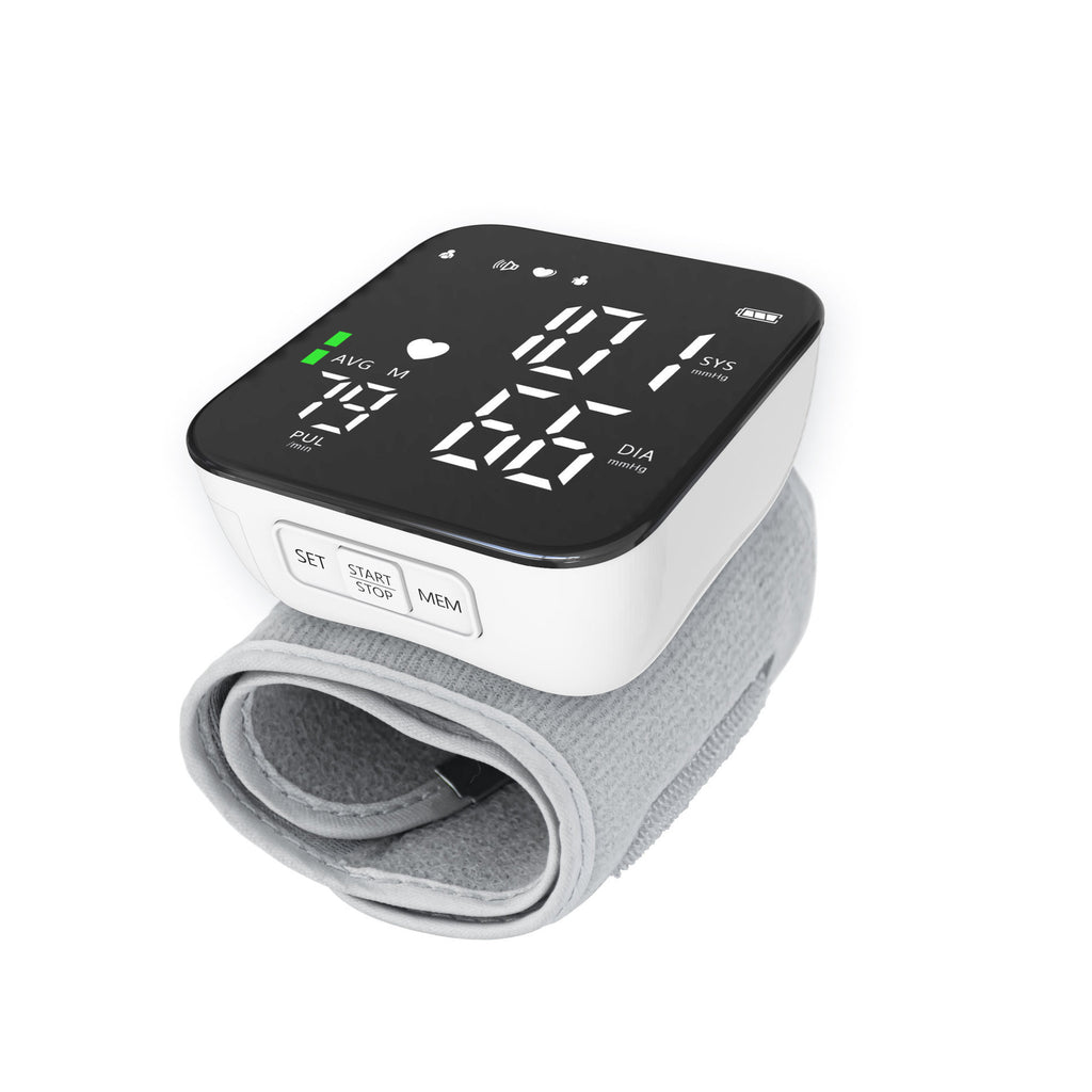 WISHMED Automatic Wrist Blood Pressure Monitor – LED Display & 90 Memory Slots