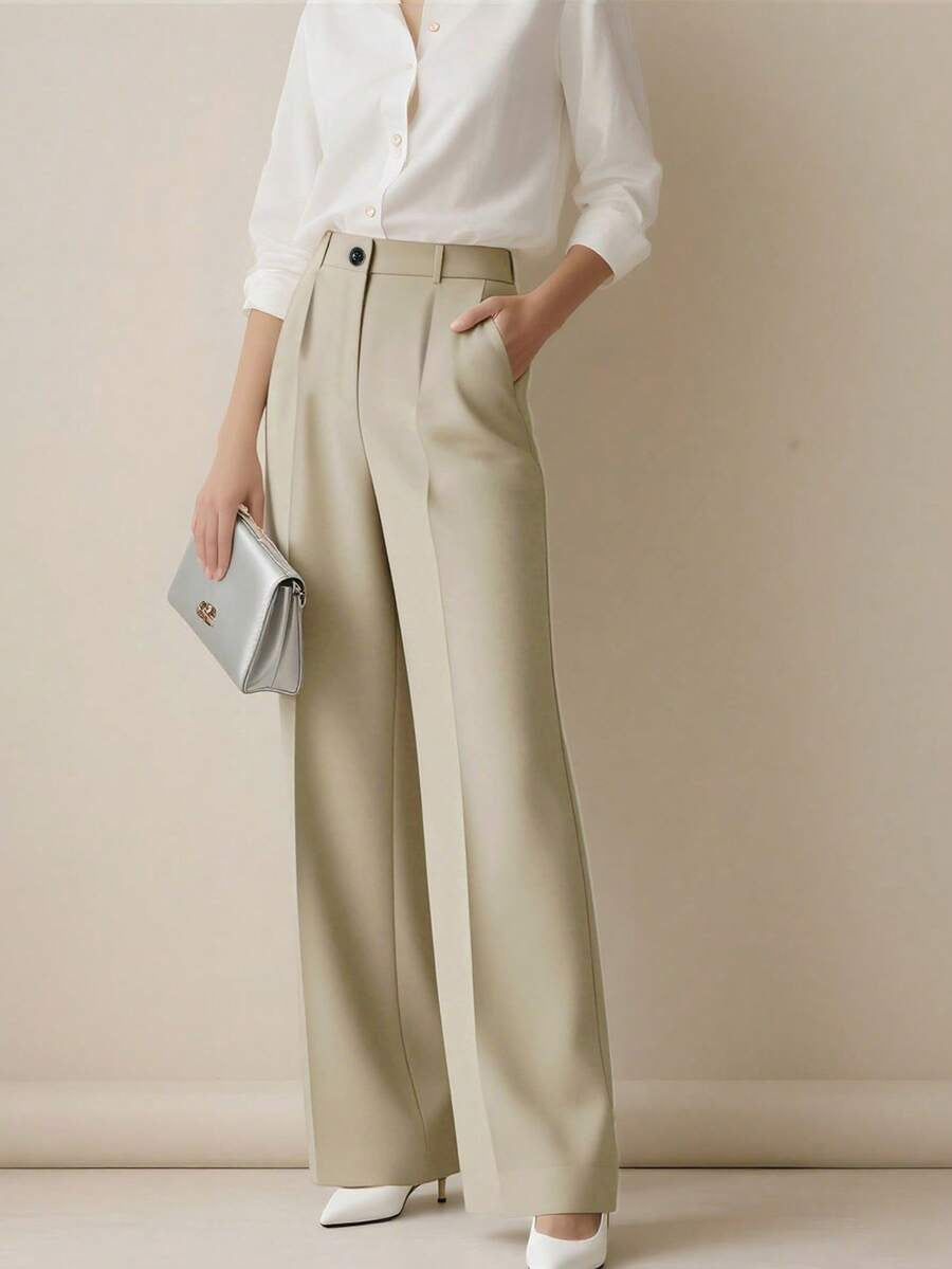 Loyala High-Waist Pleated Elegance Trousers
