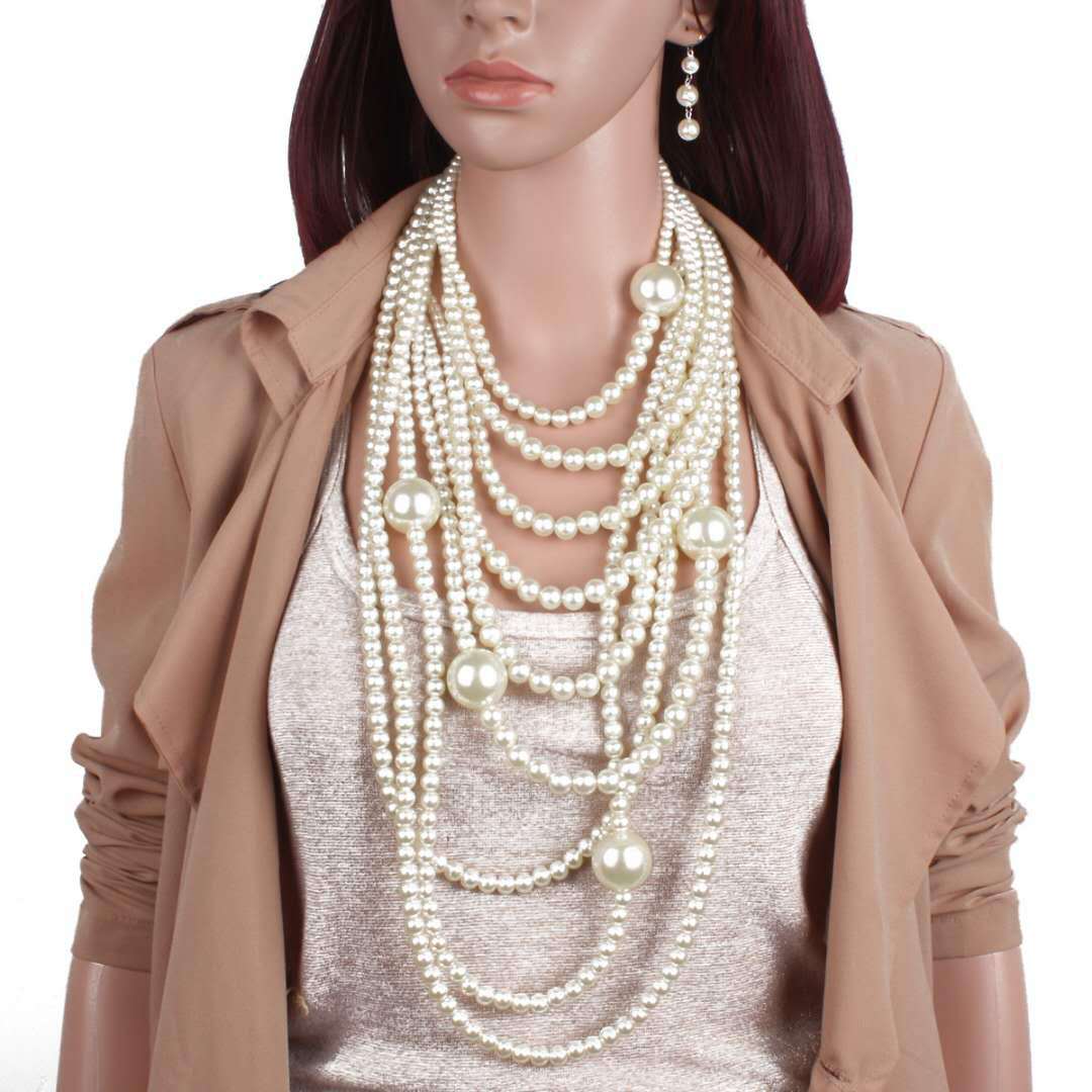 Iduna Cascade Pearl Body Chain Set