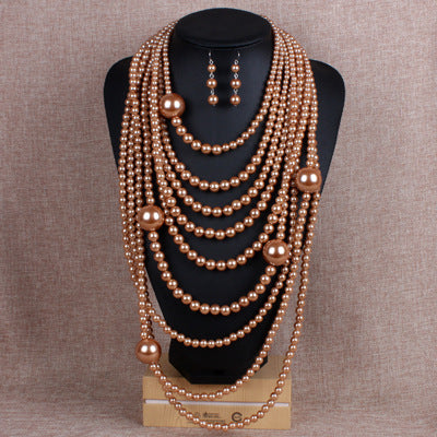 Iduna Cascade Pearl Body Chain Set