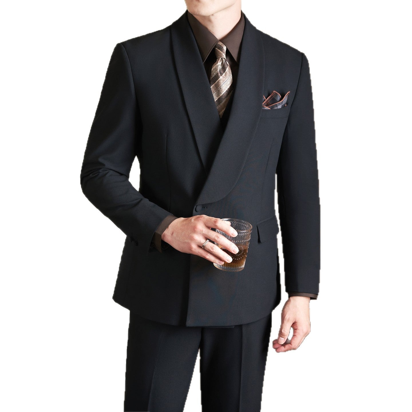 British Shawl Collar Formal Wedding Suit – Slim Fit Business & Groomwear Set
