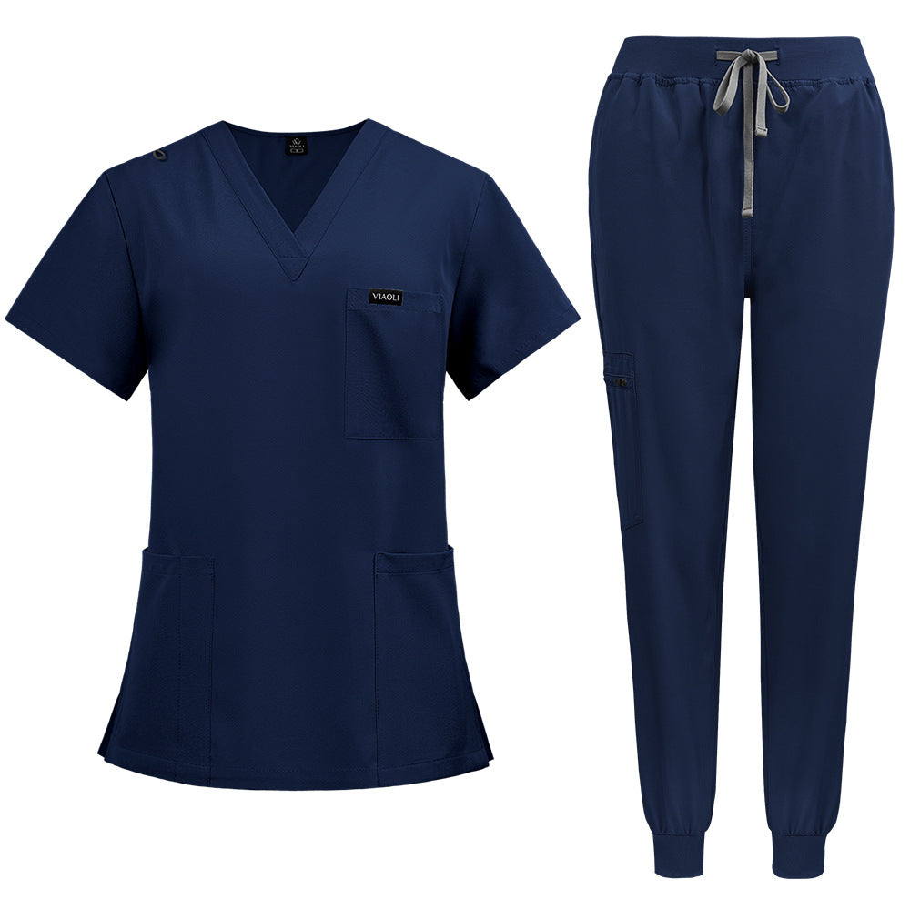 Nianqing ProCare Unisex Medical Scrub Suit – Breathable V-Neck Set