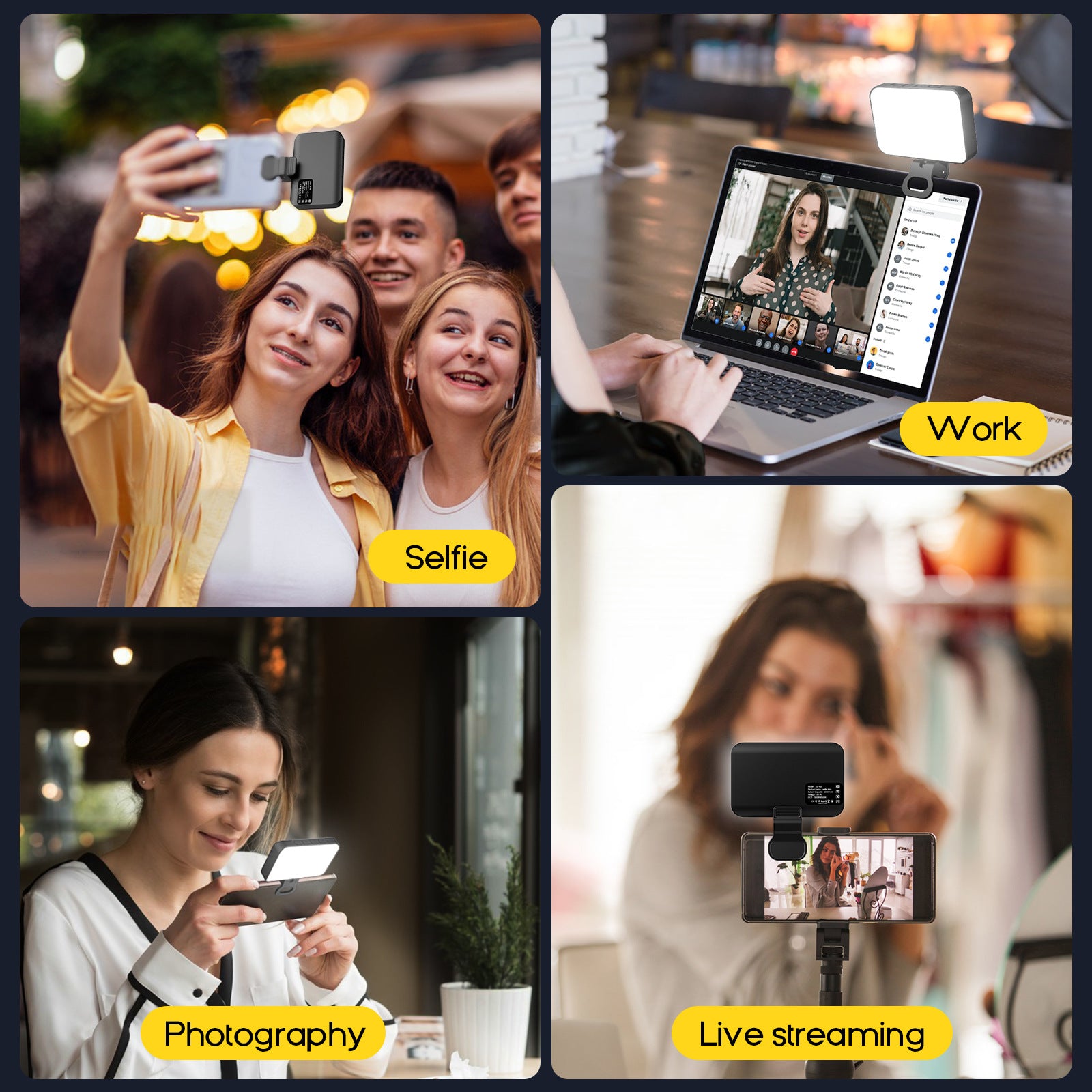 XJ102 Portable Video Conferencing & Selfie Fill Light (800mAh)