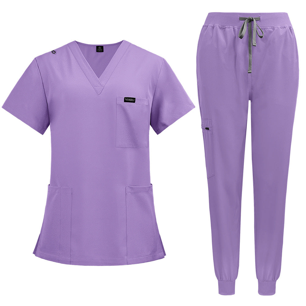 Nianqing ProCare Unisex Medical Scrub Suit – Breathable V-Neck Set