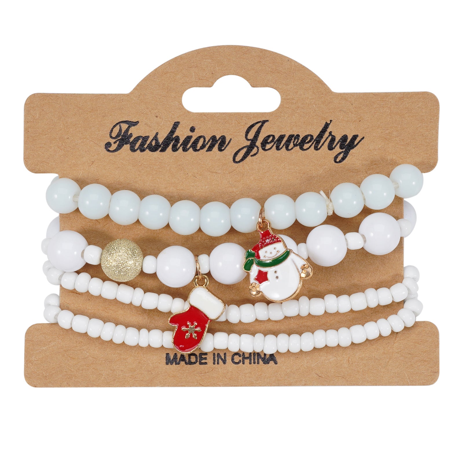 Luna Holiday Charm Elastic Bracelet — Snowman • Snowflake • Reindeer • Tree