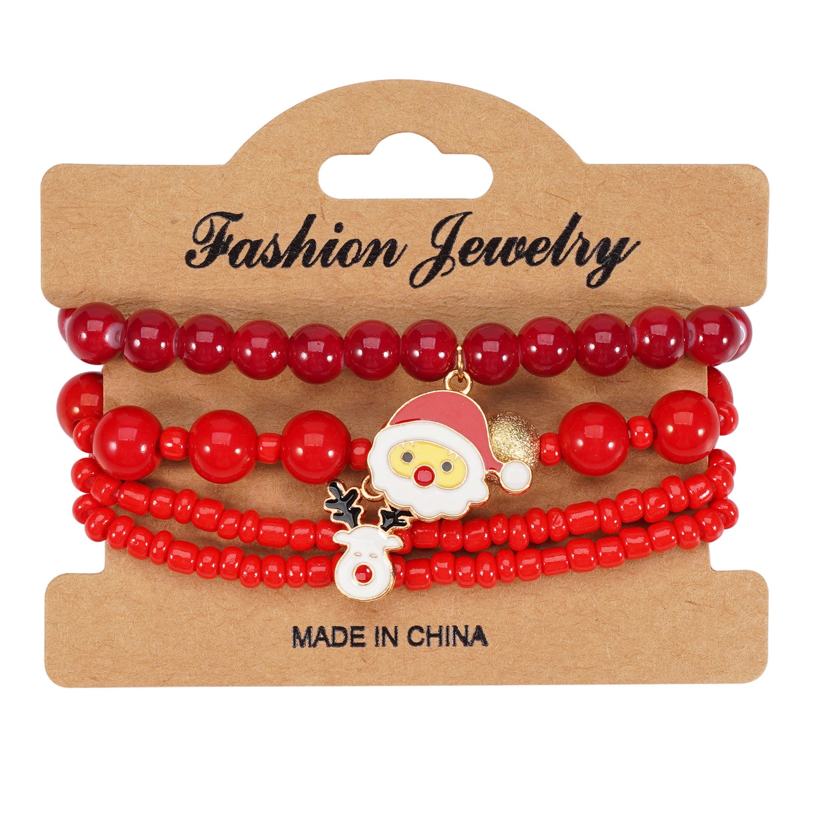 Luna Holiday Charm Elastic Bracelet — Snowman • Snowflake • Reindeer • Tree