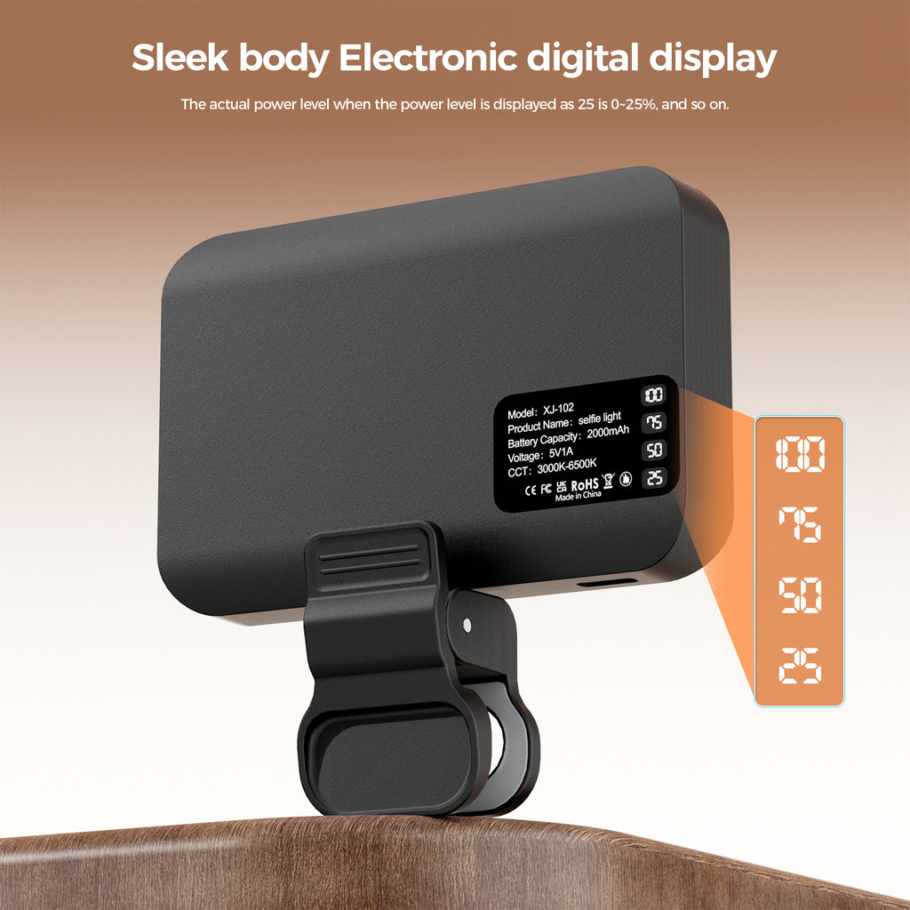 XJ102 Portable Video Conferencing & Selfie Fill Light (800mAh)