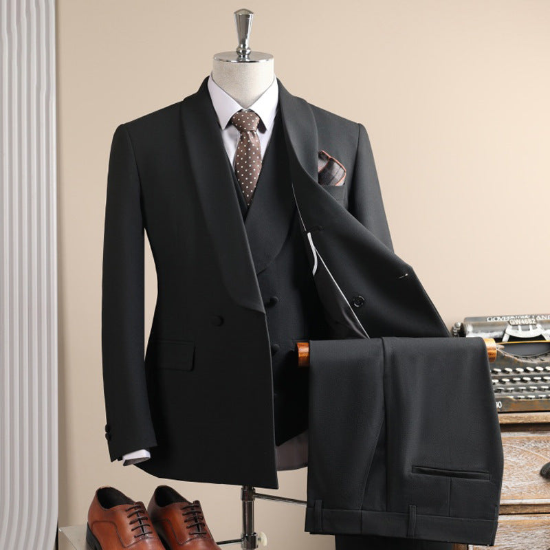 British Shawl Collar Formal Wedding Suit – Slim Fit Business & Groomwear Set