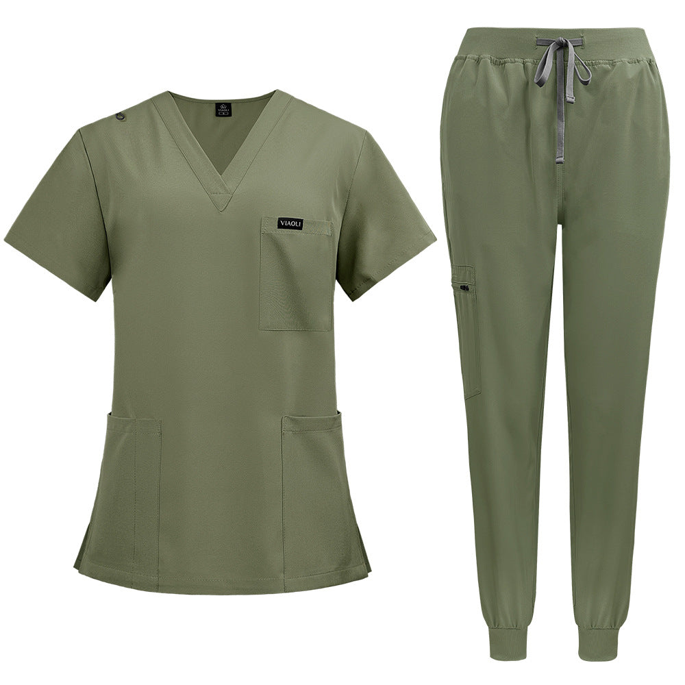 Nianqing ProCare Unisex Medical Scrub Suit – Breathable V-Neck Set