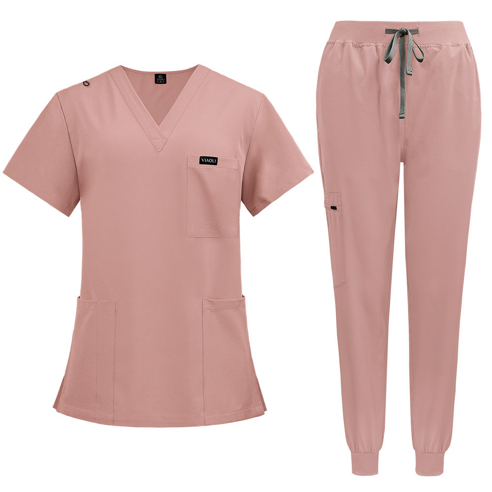 Nianqing ProCare Unisex Medical Scrub Suit – Breathable V-Neck Set