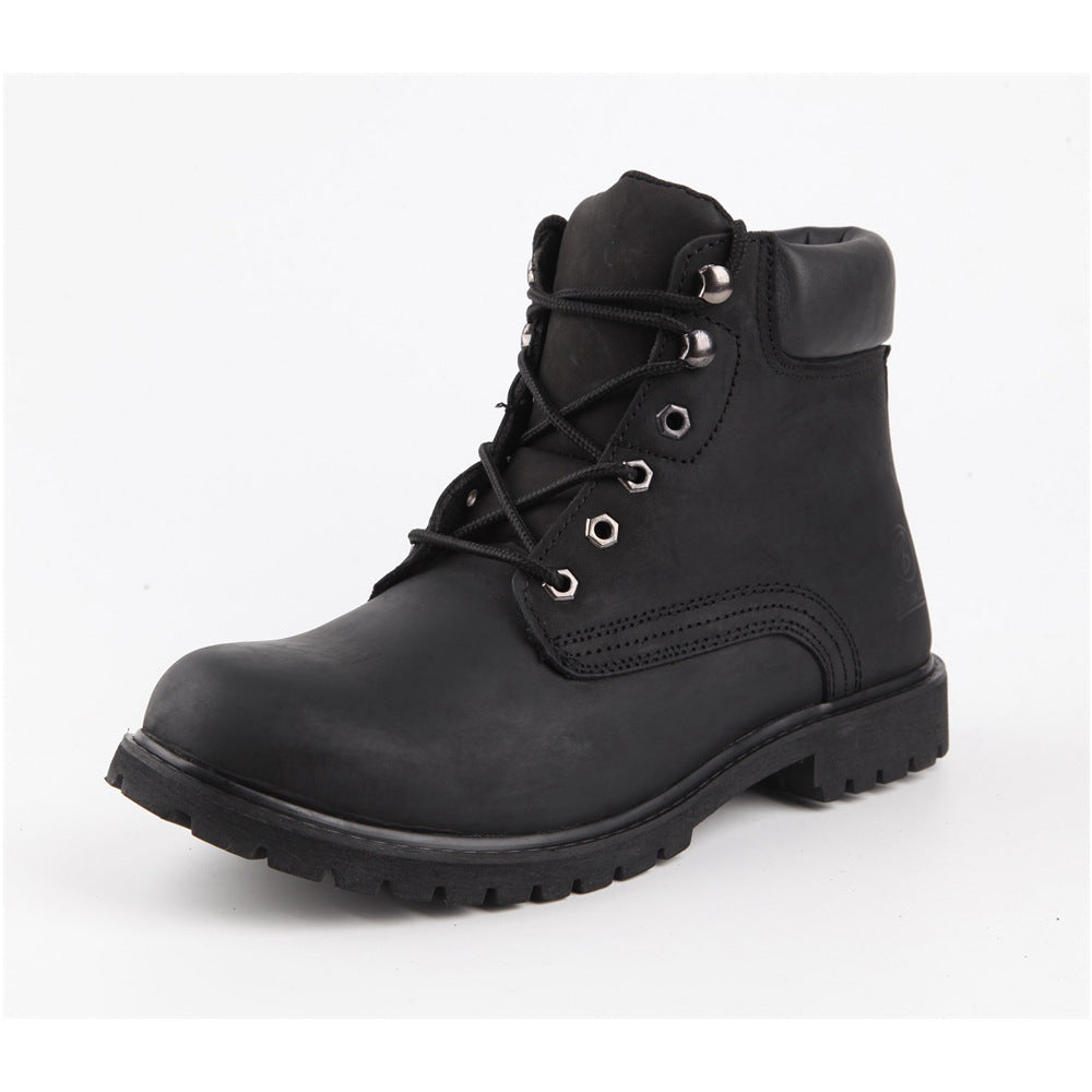 Chenyang G38 Puncture-Resistant Steel Toe Boots – Durable Cowhide Protective Footwear