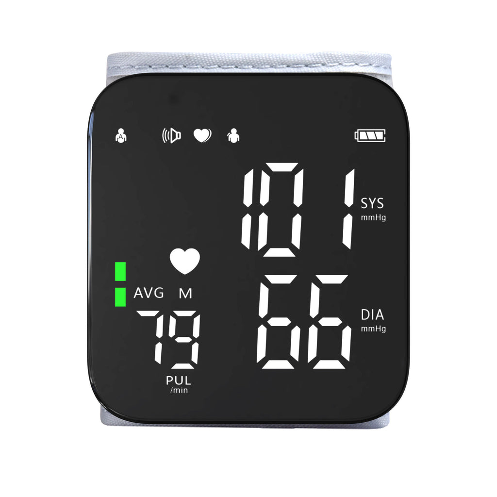 WISHMED Automatic Wrist Blood Pressure Monitor – LED Display & 90 Memory Slots
