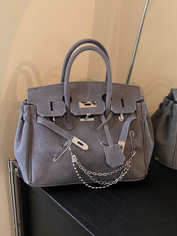 Venus Denima Birkinus – Retro Distressed Denim Shoulder & Crossbody Bag