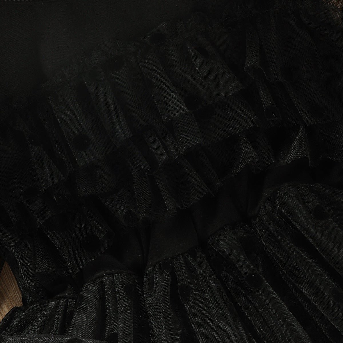 Little Night Petal Polka Dot Lace Princess Dress