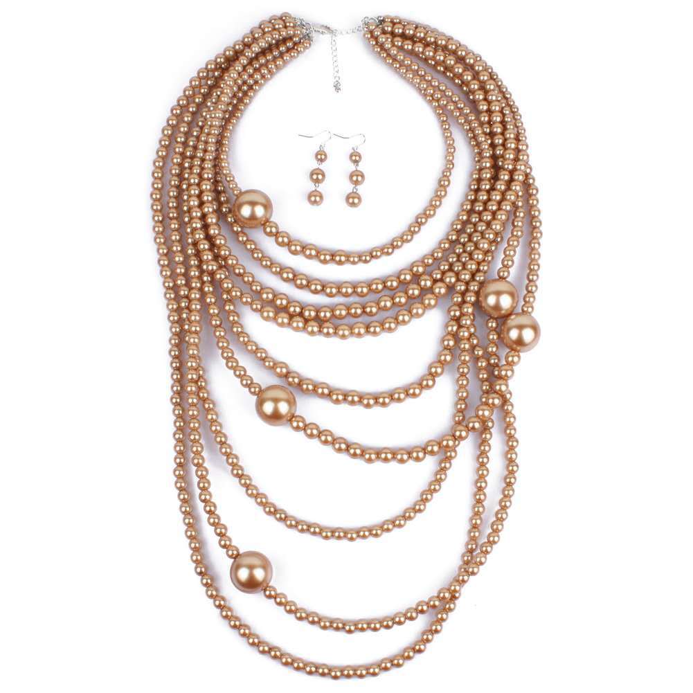 Iduna Cascade Pearl Body Chain Set