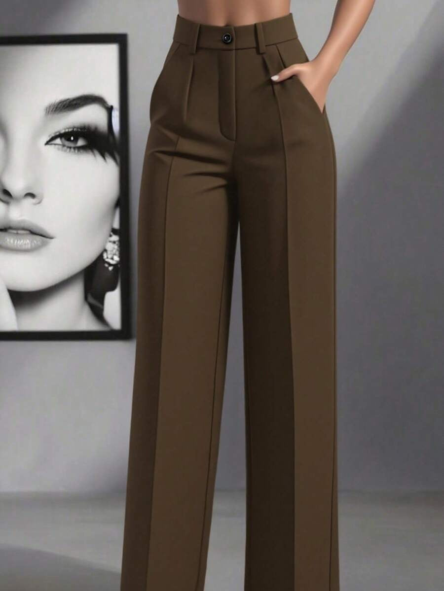 Loyala High-Waist Pleated Elegance Trousers