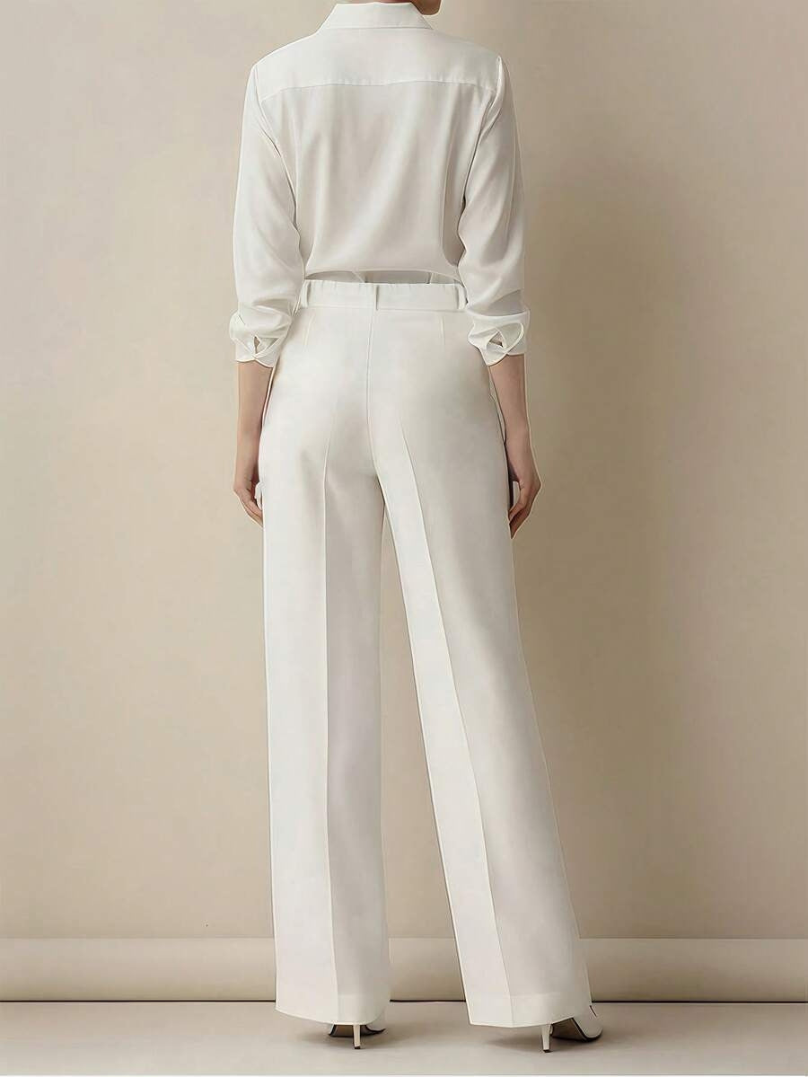 Loyala High-Waist Pleated Elegance Trousers