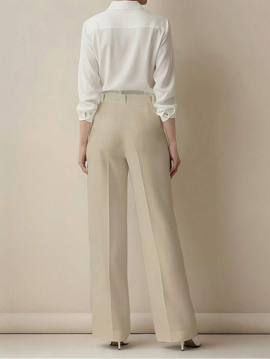 Loyala High-Waist Pleated Elegance Trousers